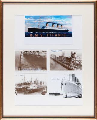 Lot #314 Titanic Survivors (4) Signed Photographs: Beatrice Sandstrom, Edith Haisman, and Bertram Vere and Millvina Dean - Image 1