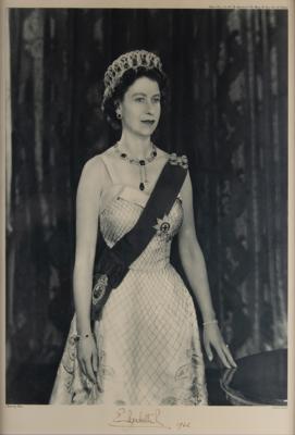 Lot #161 Queen Elizabeth II and Prince Philip (2) Signed Oversized Photographs by Baron Studios (1962) - Image 2