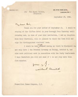 Lot #209 Winston Churchill Typed Letter Signed