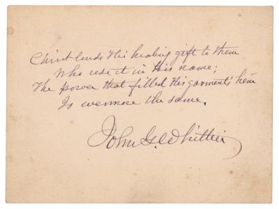 Lot #632 John Greenleaf Whittier Autograph