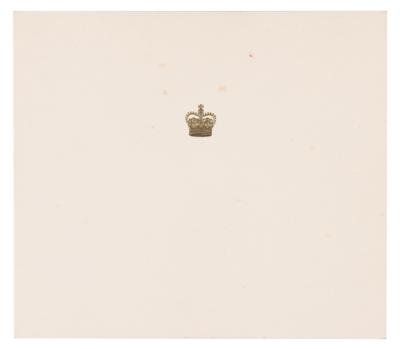 Lot #292 Queen Elizabeth II Signed Christmas Card (1954) - Image 2