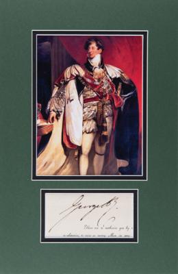 Lot #260 King George IV Signature - Image 1