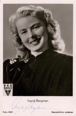 Lot #774 Ingrid Bergman Signed Photograph
