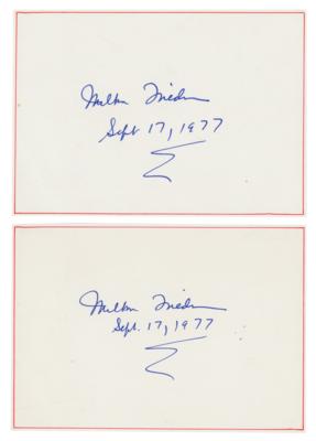 Lot #230 Milton Friedman (2) Signatures