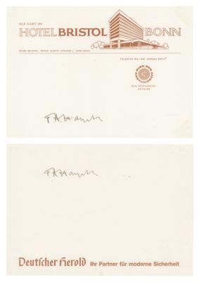Lot #239 Friedrich Hayek (2) Signatures