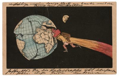 Lot #464 Early German Rocketry Concept Postcard (1899) - Image 1