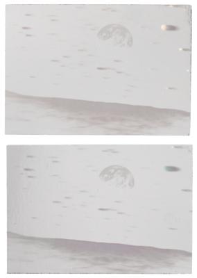 Lot #517 James Lovell (2) Signed Holographic 'Earthrise' Trading Cards - Image 2