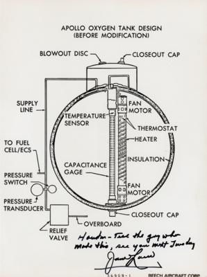 Lot #516 James Lovell Signed Apollo Oxygen Tank