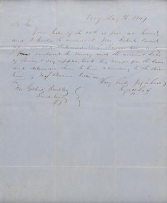 Lot #298 Russell Sage (2) Autograph Letters Signed - Image 2