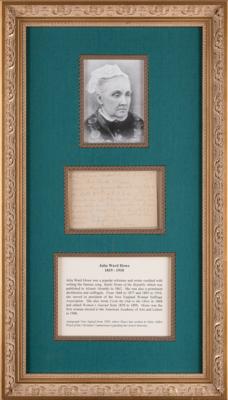 Lot #623 Julia Ward Howe Autograph Letter Signed