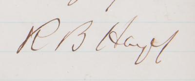 Lot #76 Rutherford B. Hayes Autograph Letter Signed on Arthur St. Clair - Image 3