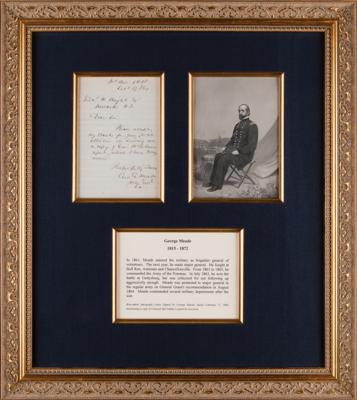 Lot #365 George G. Meade Civil War-Dated Autograph Letter Signed on 
