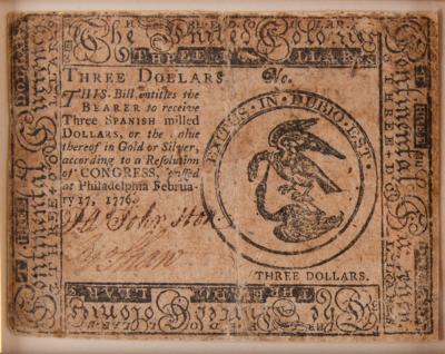 Lot #212 Colonial Currency (3) Notes (1776?1786) - Image 2