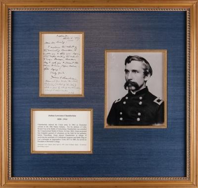 Lot #349 Joshua Lawrence Chamberlain Autograph