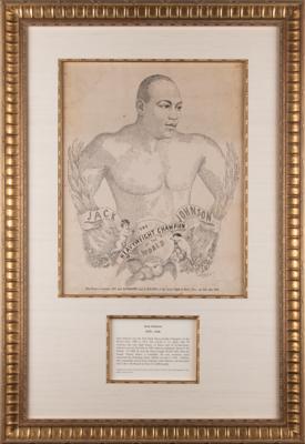 Lot #886 Jack Johnson Antique Biographical Print