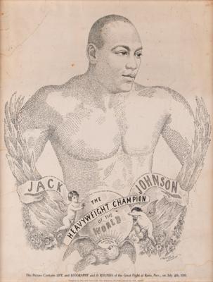 Lot #886 Jack Johnson Antique Biographical Print (1910) - Image 2