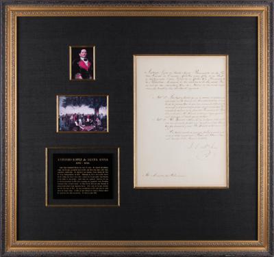 Lot #299 Antonio Lopez de Santa Anna Document