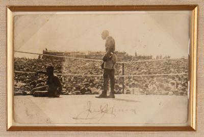 Lot #878 Jack Johnson Signed Photograph of 'The