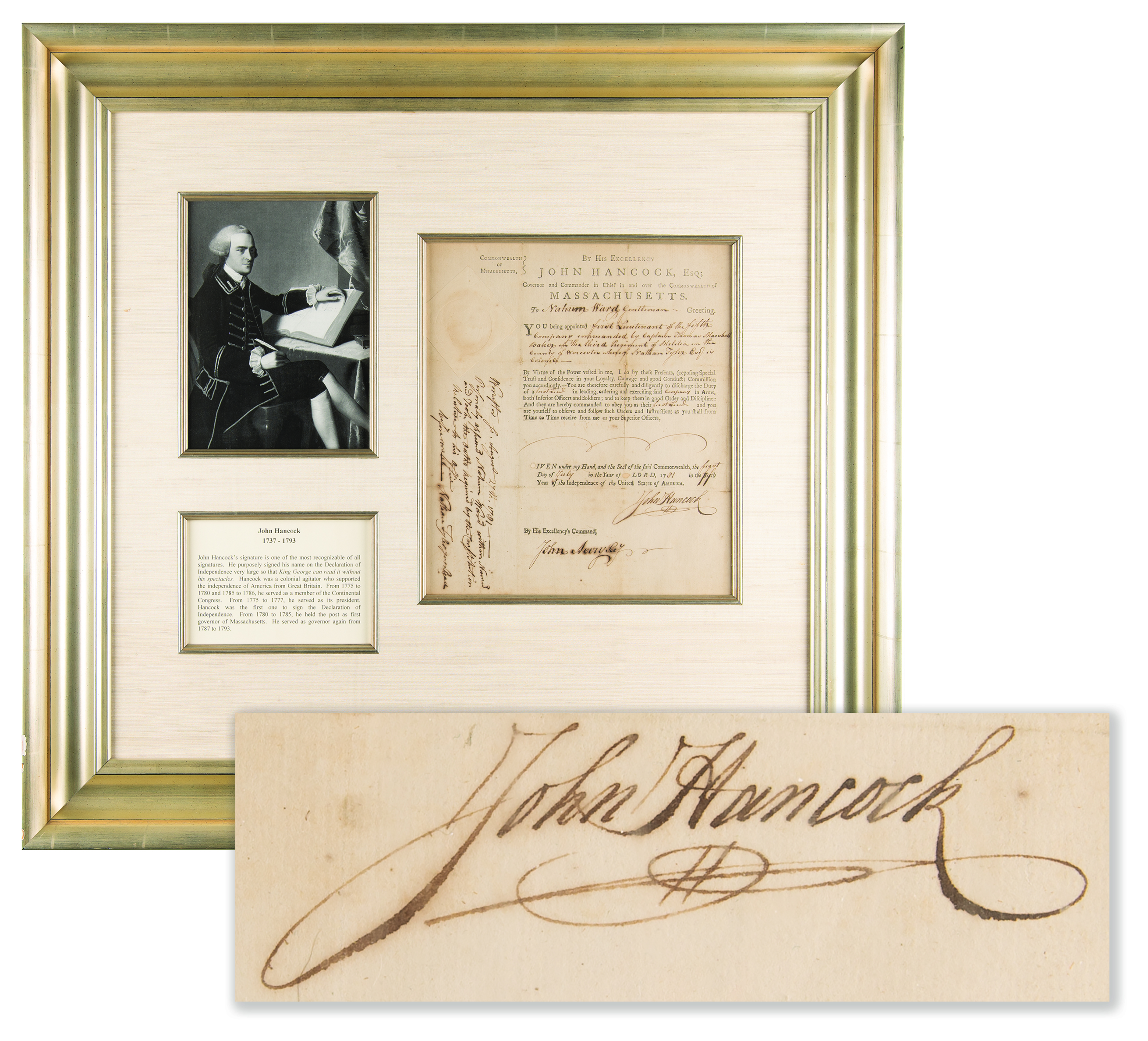 Lot #141 John Hancock Revolutionary-War Dated