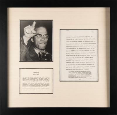 Lot #166 Malcolm X Signed Page for Alex Haley?s 1963 Playboy Interview: 