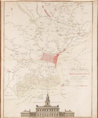 Lot #149 Philadelphia Revolutionary War-Era Map by