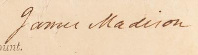 Lot #10 James Madison Signed Check as President - Image 2