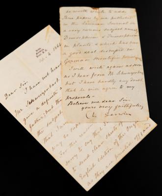 Lot #172 Charles Darwin Letter Signed on 