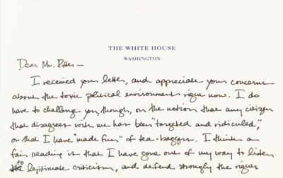 Lot #39 Barack Obama Rare Autograph Letter Signed as President on the 