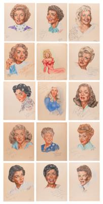Lot #759 J. Fred Johnson Collection of (60+) Signed Classic Hollywood Actress Sketches - Image 1