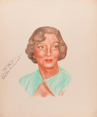 Lot #759 J. Fred Johnson Collection of (60+) Signed Classic Hollywood Actress Sketches - Image 24