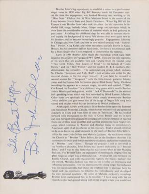 Lot #659 Big Bill Broonzy Signed 'Jazz Scene 1957' Program - Image 2