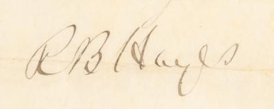 Lot #81 Rutherford B. Hayes Partial Document Signed as President - Image 2