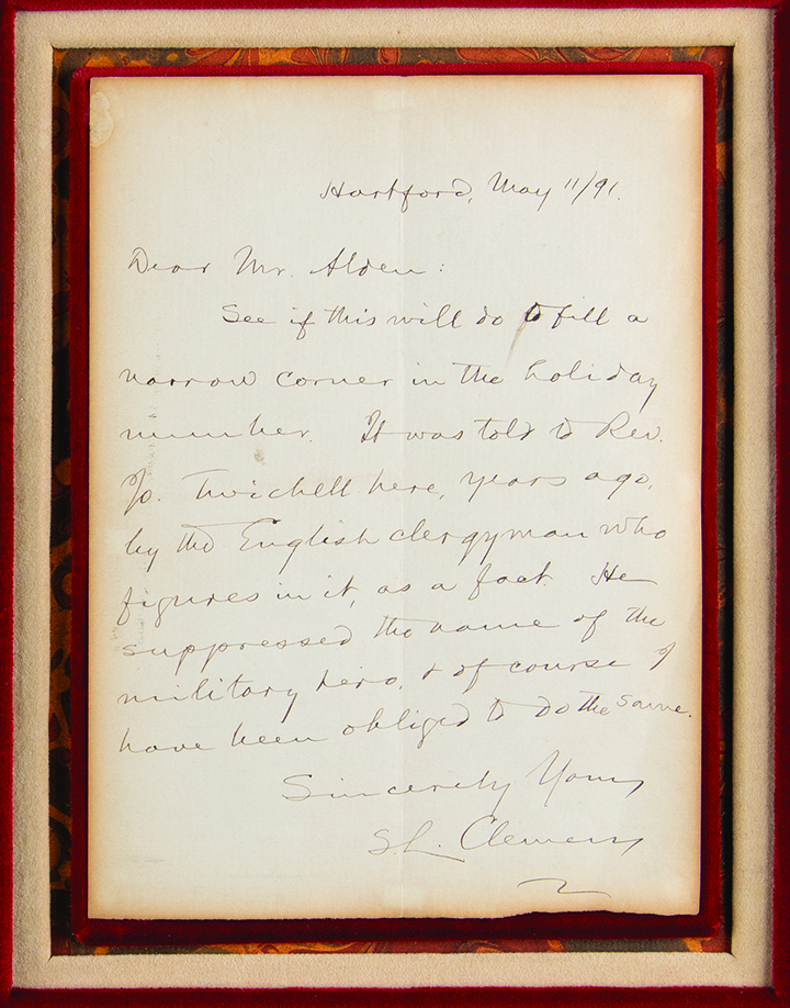Lot #606 Samuel L. Clemens Autograph Letter Signed, Submitting to Harper's Magazine - Image 1