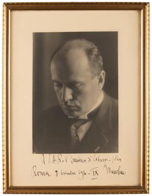 Lot #279 Benito Mussolini Oversized Signed Photograph - Image 2