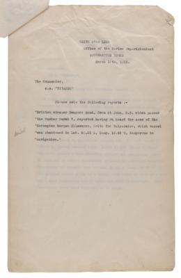 Lot #310 Titanic: Packet of (6) 'Obstruction to Navigation' Reports - Detailing Obstacles Deemed Detrimental to the Safe Passage of the Titanic - Image 4