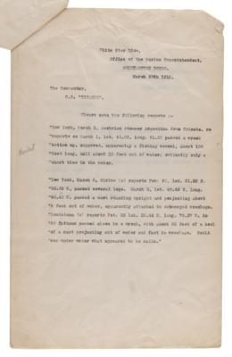 Lot #310 Titanic: Packet of (6) 'Obstruction to Navigation' Reports - Detailing Obstacles Deemed Detrimental to the Safe Passage of the Titanic - Image 5