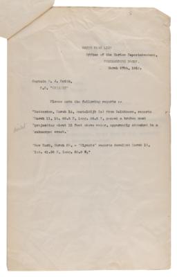 Lot #310 Titanic: Packet of (6) 'Obstruction to Navigation' Reports - Detailing Obstacles Deemed Detrimental to the Safe Passage of the Titanic - Image 6