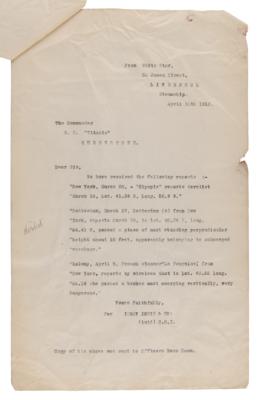 Lot #310 Titanic: Packet of (6) 'Obstruction to Navigation' Reports - Detailing Obstacles Deemed Detrimental to the Safe Passage of the Titanic - Image 8