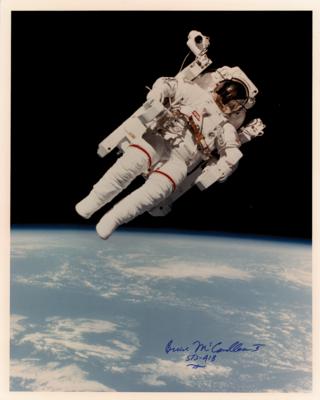 Lot #521 Bruce McCandless Signed Oversized