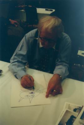 Lot #613 Ray Bradbury Original 'Cat' Sketch - Image 3