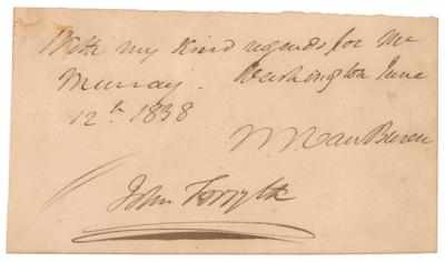 Lot #131 Martin Van Buren Signature as President