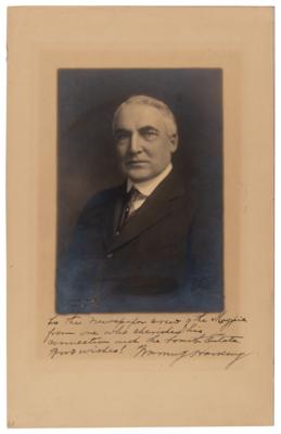 Lot #69 Warren G. Harding Signed Photograph by the Harris & Ewing Studio - Image 1