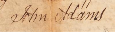 Lot #6 John Adams Autograph Endorsement Signed - Image 2