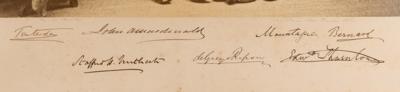 Lot #150 Treaty of Washington (1871) Oversized Album Photograph by Mathew Brady, Signed by All (6) British High Commissioners - Image 3