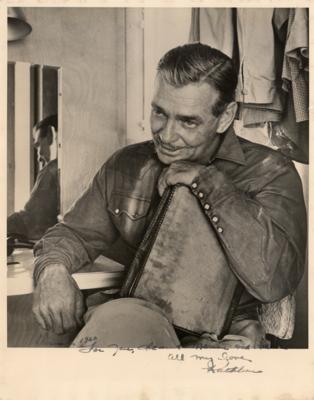 Lot #754 Clark Gable: The Misfits Original Eve Arnold Photograph - Gifted to Marion Davies by Gable's Widow, Kay Williams - Image 1