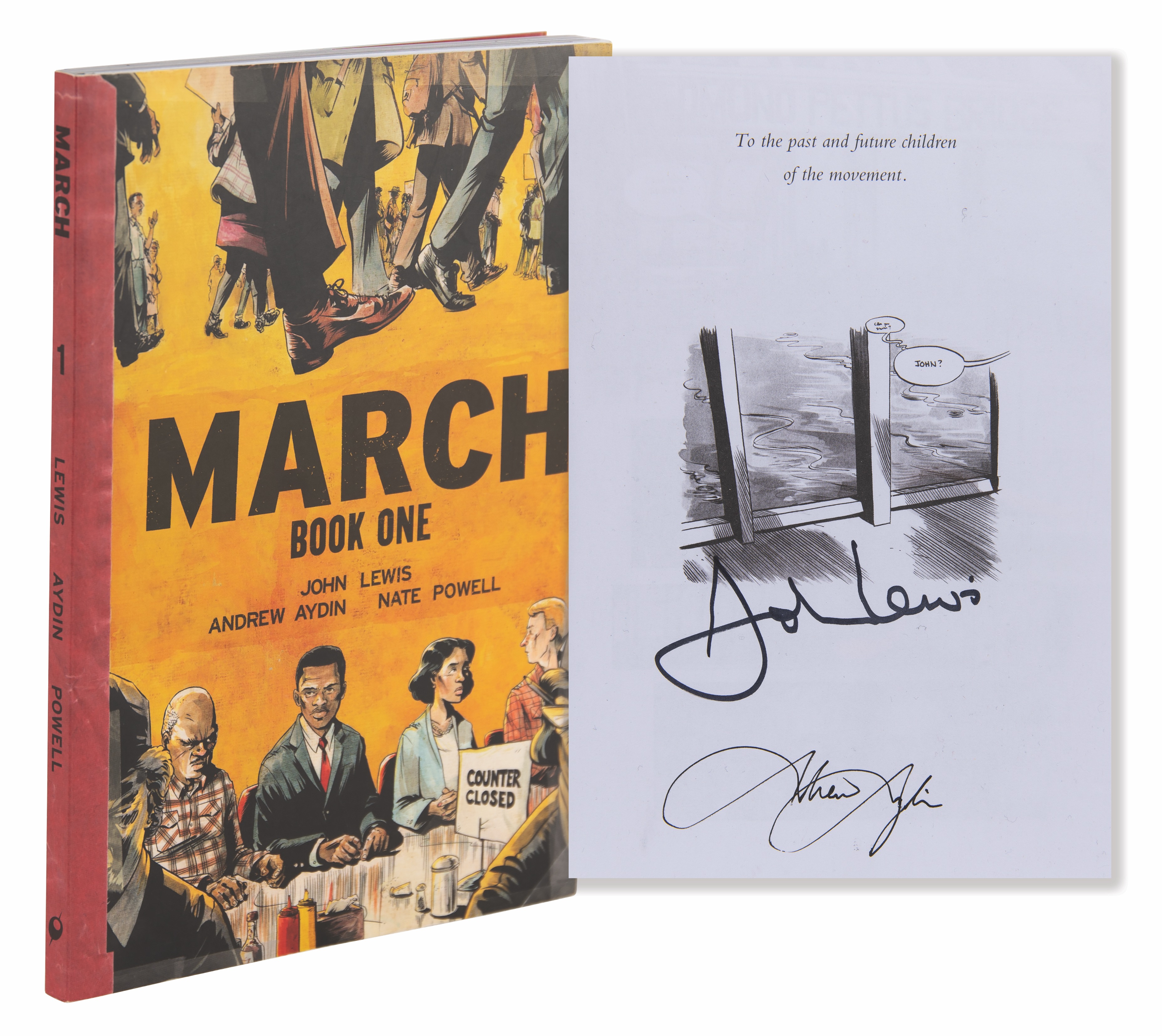 Lot #269 John Lewis Signed Book - March (Vol. 1) - Image 1