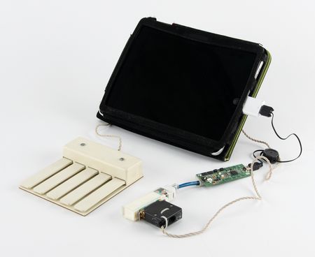 Lot #3136 Douglas Engelbart Coding Keyset, iPad, and Signed Book - Image 1