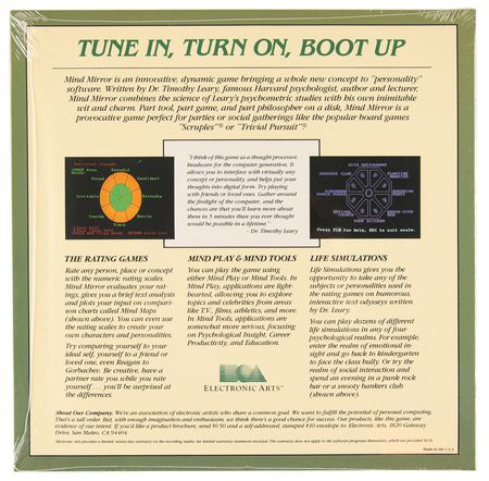 Lot #3181 Timothy Leary's Mind Mirror Factory-Sealed Video Game (Apple II+) - Image 2