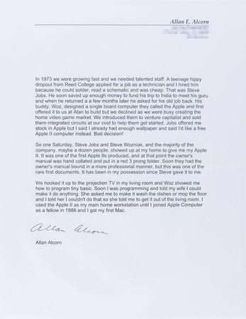 Lot #3113 Allan Alcorn: Apple II Owners Manual, Given by Steve Jobs and Steve Wozniak - Image 10