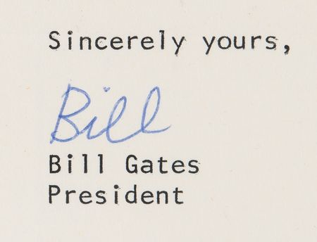 Lot #3147 Bill Gates Early Typed Letter Signed (1978) - listing Apple, Atari, and RadioShack as companies that 